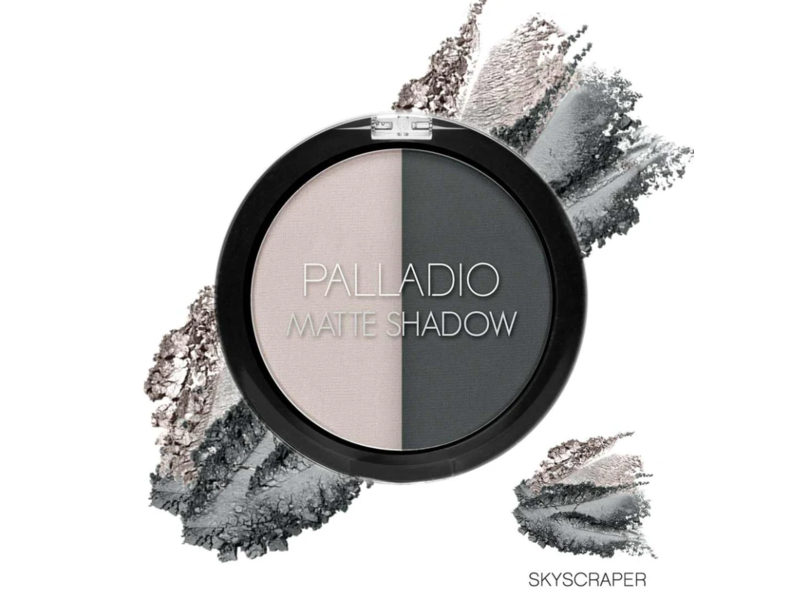 Palladio Herbal Matte Shadow Duo, EDM06 Skyscraper, 0.09 oz/2.7 g