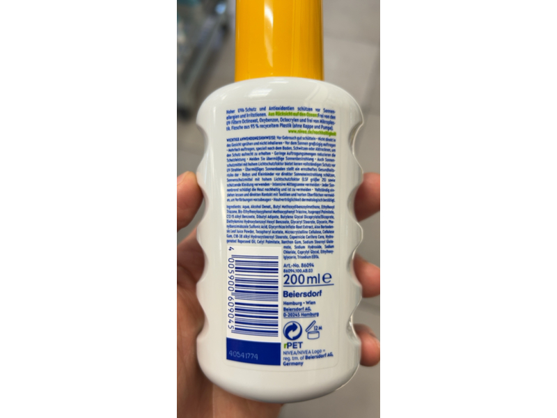 Nivea Sun Sensitive Instant Protection Spray, SPF 50+, 200 mL