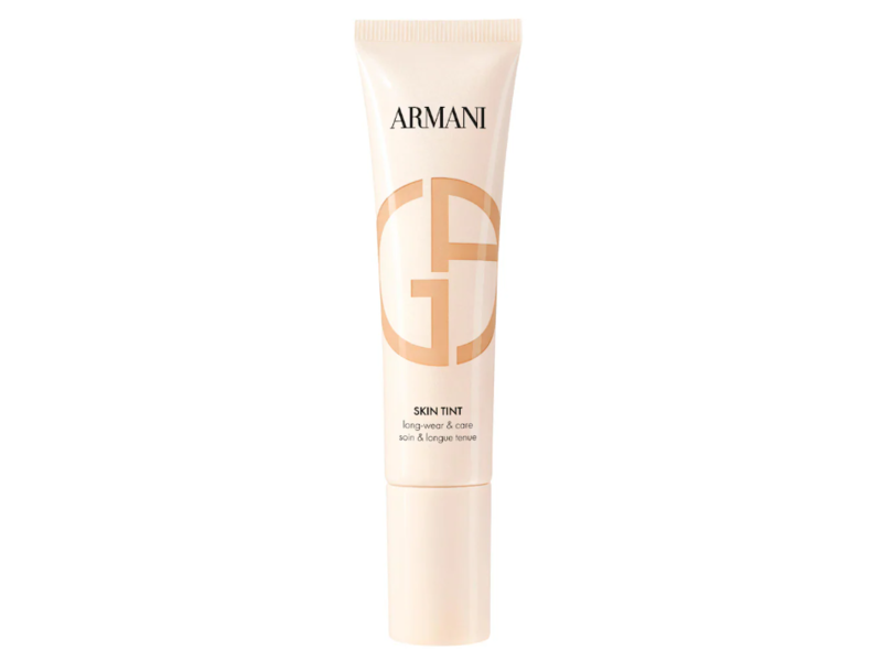 Armani Long-Wear And Care Skin Tint Foundation, L1 Light Warm Peach, 1 fl oz/30 mL
