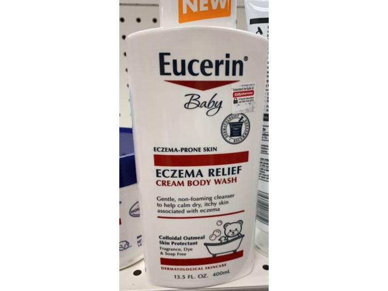 Eucerin Baby Eczema Relief Cream Body Wash, 13.5 fl oz/400 mL