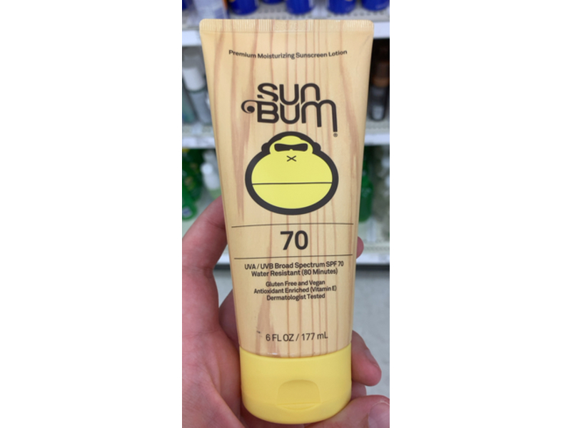 Sun Bum Premium Moisturizing Sunscreen Lotion, SPF 70, 6 fl oz/177 mL