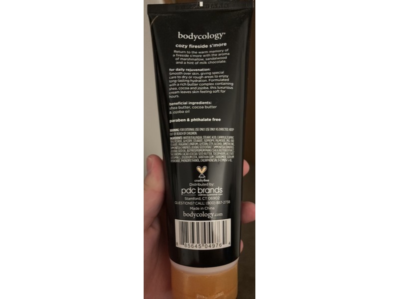 Bodycology Body Cream, Cozy Fireside S'more, 8 fl oz/227 g