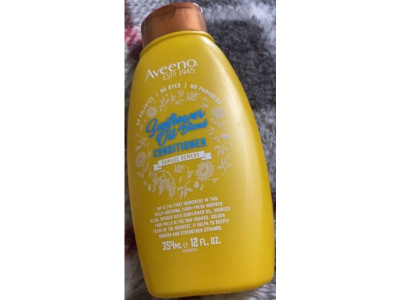 Aveeno Damage Remedy Conditioner, Sunflower Oil Blend, 12 fl oz/354 mL