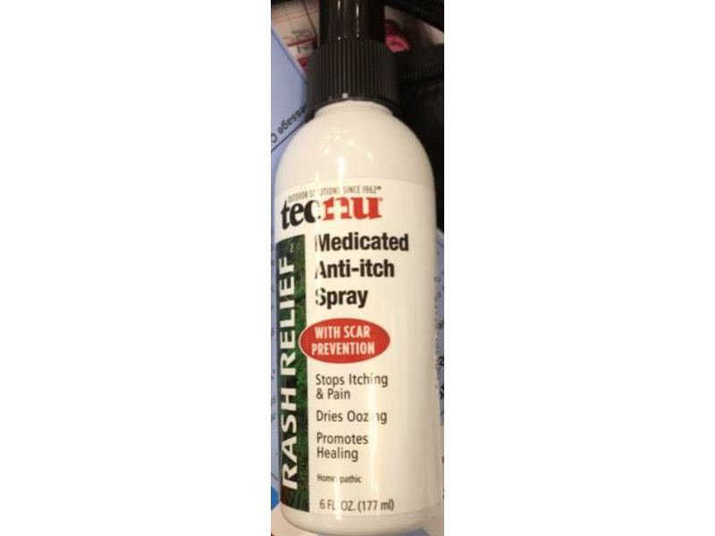 Tecnu Rash Relief Medicated Anti-Itch Spray, Scar Prevention, 6 fl oz/177 mL