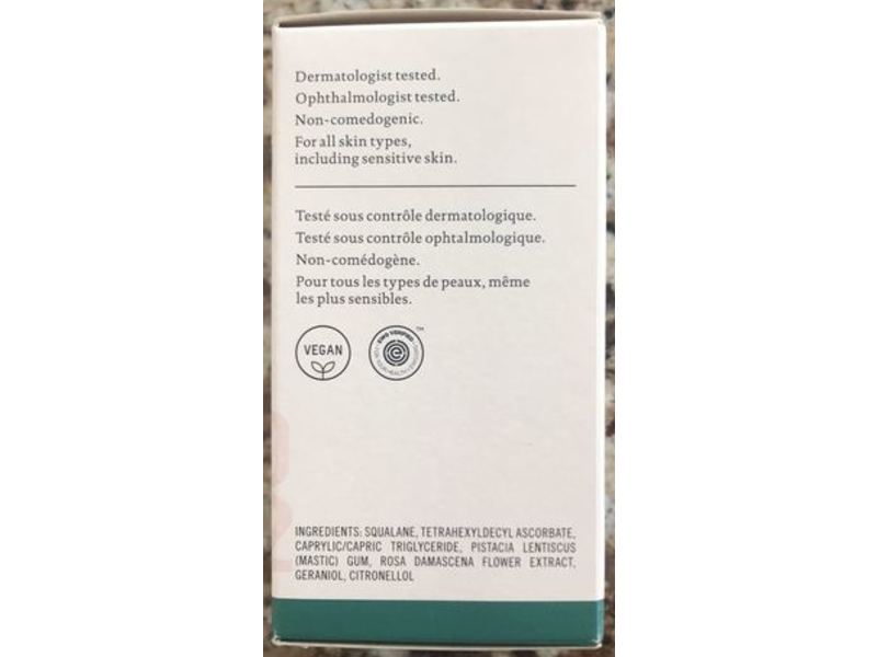 Biossance Squalane Plus Vitamin C Rose Oil, 1.01 fl oz / 30 ml