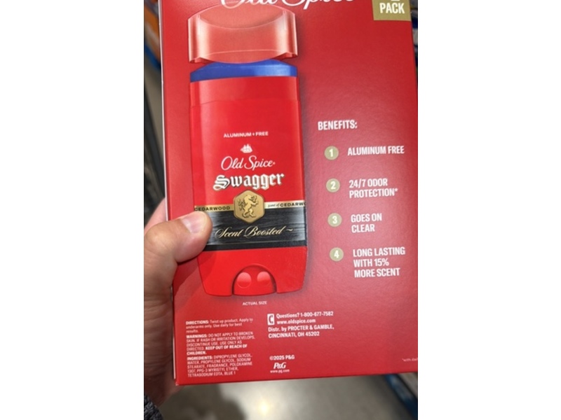 Old Spice Aluminum Free Deodorant, 12 oz/340 g, Pack Of 4