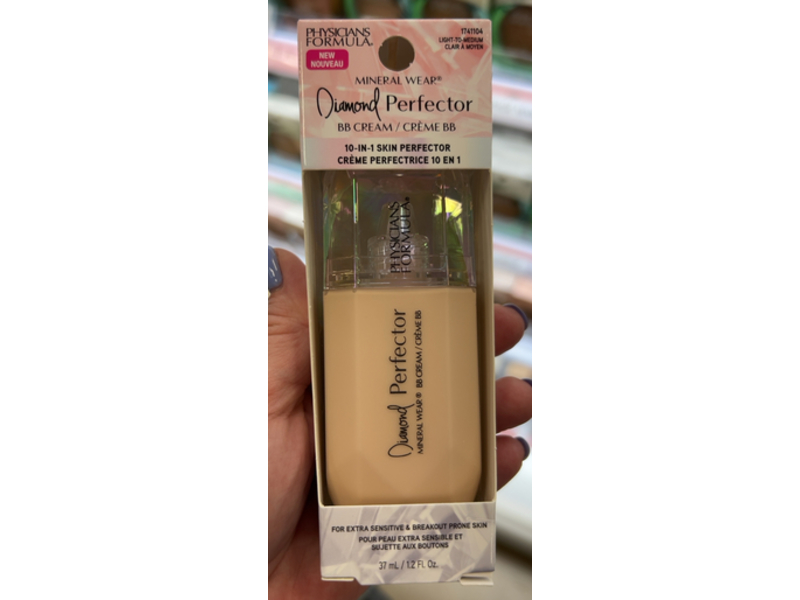 Physicians Formula Mineral Wear Diamond Perfector BB Cream, Light To Medium, 1.2 fl oz/37 mL