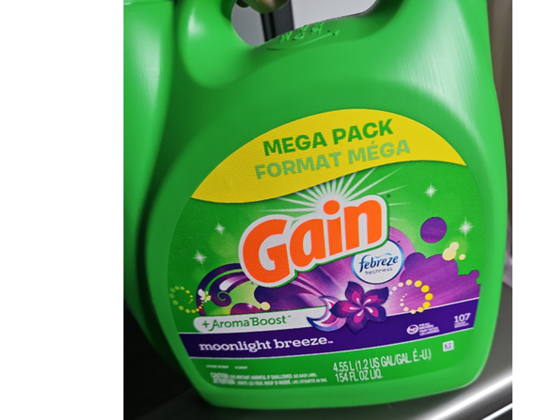Gain +Aroma Boost Liquid Laundry Detergent, Moonlight Breeze, 107 Loads, 154 fl oz/4.55 L