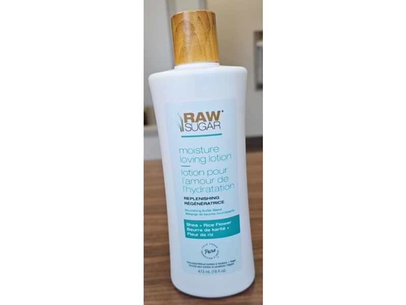 Raw Sugar Moisture Loving Body Lotion, Shea + Rice Flower, 16 fl oz/473 mL