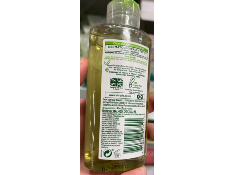 Simple Hydrating Cleansing Oil, 125 mL