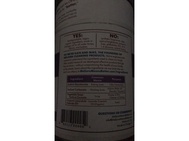 Meliora Cleaning Products Laundry Powder, Lavender, 35 oz