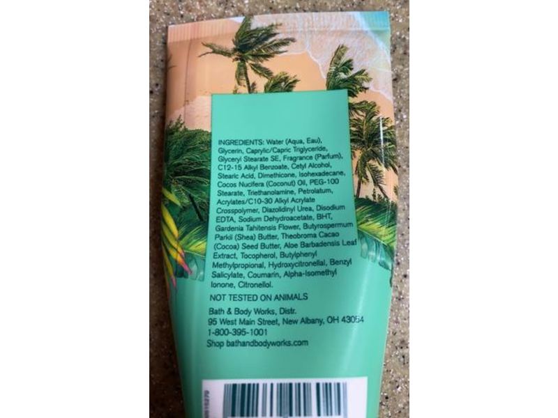 Bath & Body Works Waikiki Ultra Shea Body Cream, Beach Coconut, 2.5 oz/70 g
