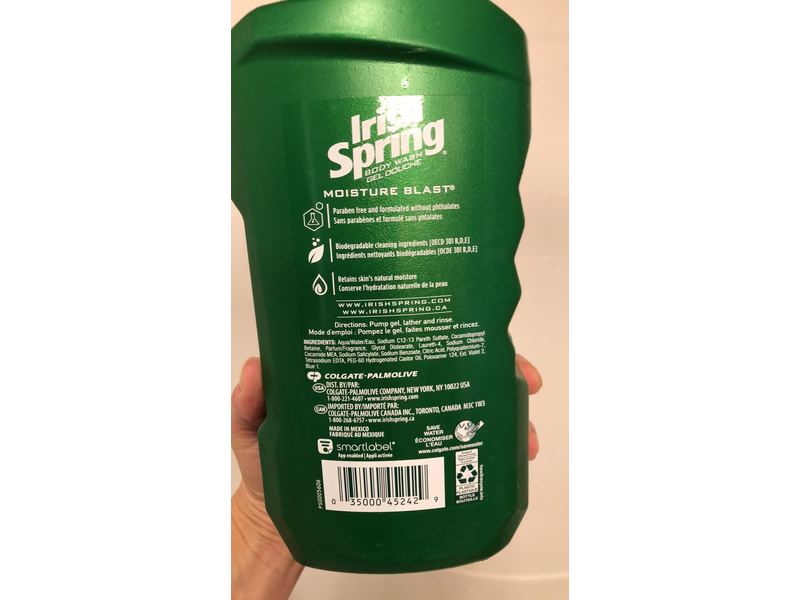 Irish Spring Body Wash, 24 h Fresh Moisture Blast, 32 fl oz/946 mL