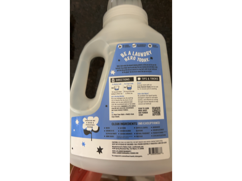 Molly's Suds Laundry Detergent, Ocean Mist, 100 Loads, 52 fl oz