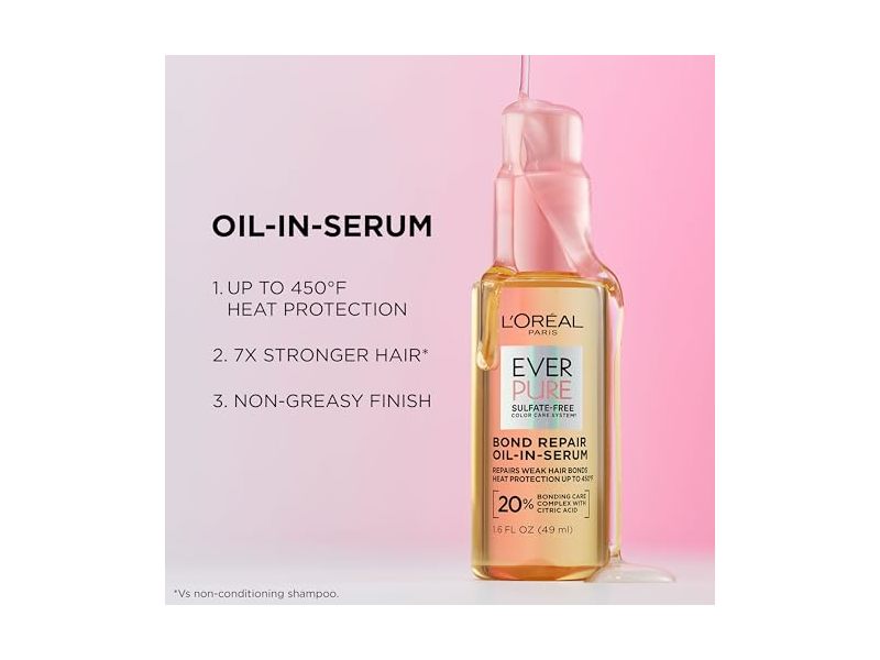 L'Oreal Paris Ever Pure Bond Repair Oil-In-Serum, 1.6 fl oz/49 mL