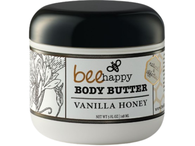 BeeHappy Body Butter, Vanilla Honey, 5 fl oz/149 mL