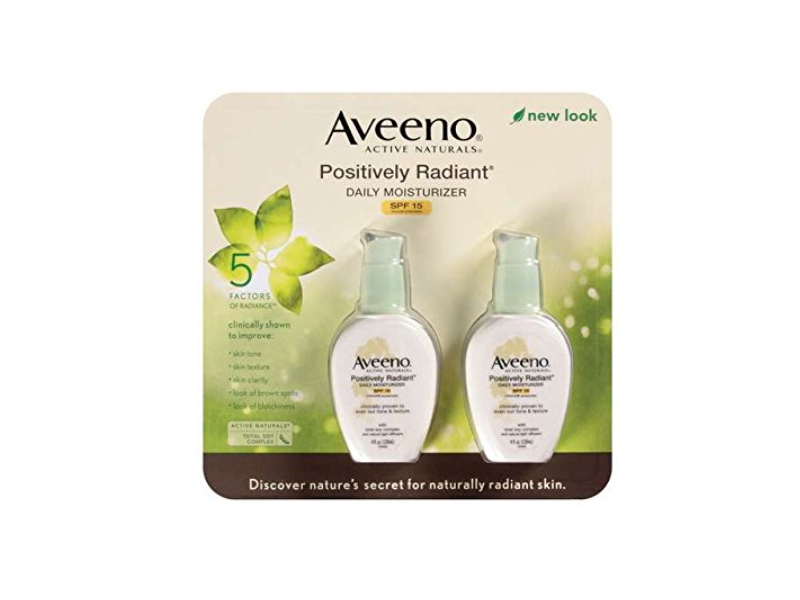 Aveeno Positively Radiant Daily Moisturizer, SPF 15, 4.0 fl oz/120 mL