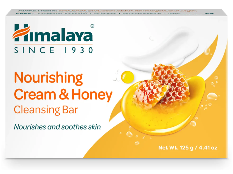 Himalaya Herbal Healthcare Nourishing Cleansing Bar, Cream & Honey, 4.41 fl oz/125 g