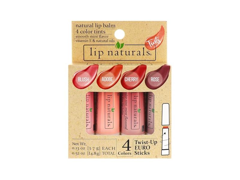 Lip Naturals Lip Balm Set, 0.13 oz/3.7 g, Pack Of 4