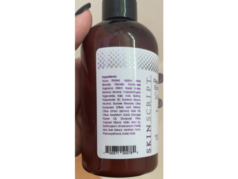 Skin Script Retinol Exfoliating Scrub/Mask, Kojic & Malic Acid, 8 oz/240 mL