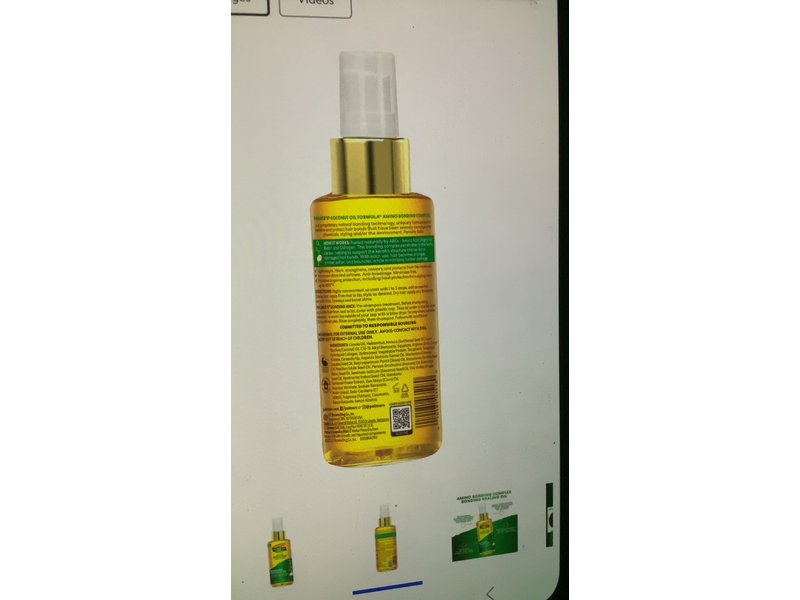 Palmer's Coconut Oil Formula Amino Bonding Complex Healing Oil, Vitamin E, 4 fl oz/118 mL