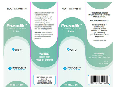 Pruradik (Crotamiton USP 10%) Lotion, 8 fl oz/237 g, Trifluent Pharma (RX)