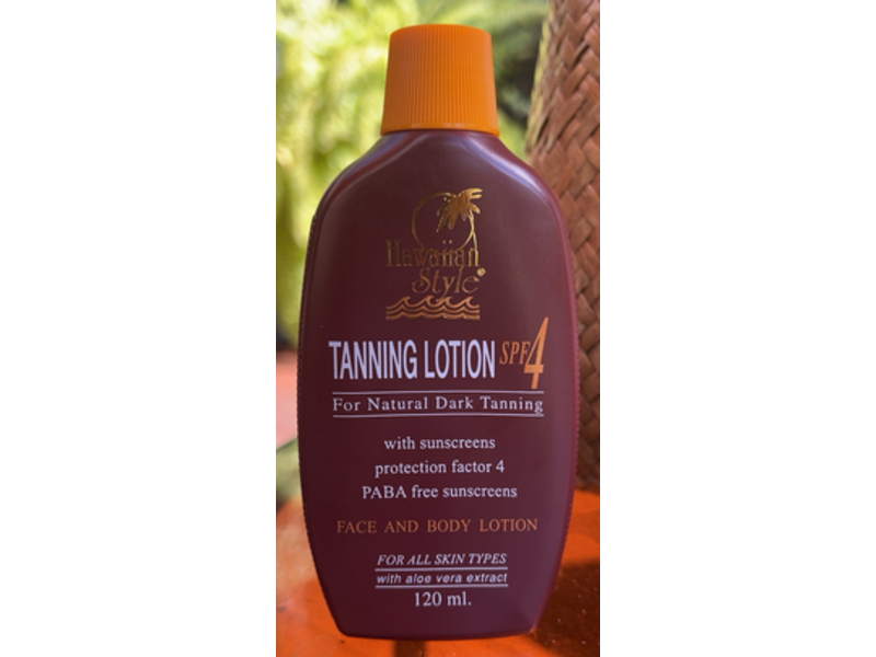 Hawaiian Style Tanning Lotion, SPF 4, 120 mL