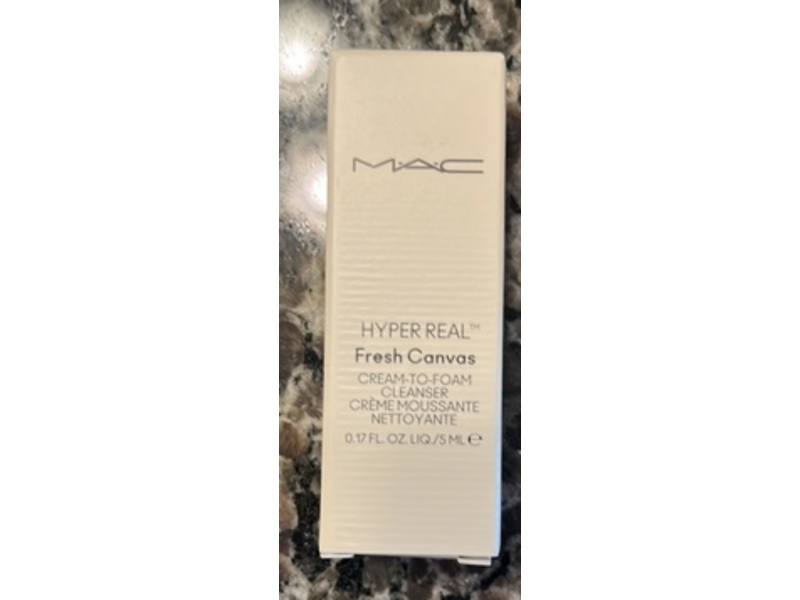 M.A.C Hyper Real Fresh Canvas Cream-To-Foam Cleanser, 0.17 fl oz/5 mL