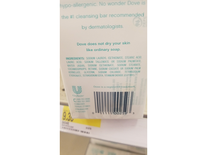 Dove Sensitive Skin Beauty Bar, 4 oz (Pack of 12)