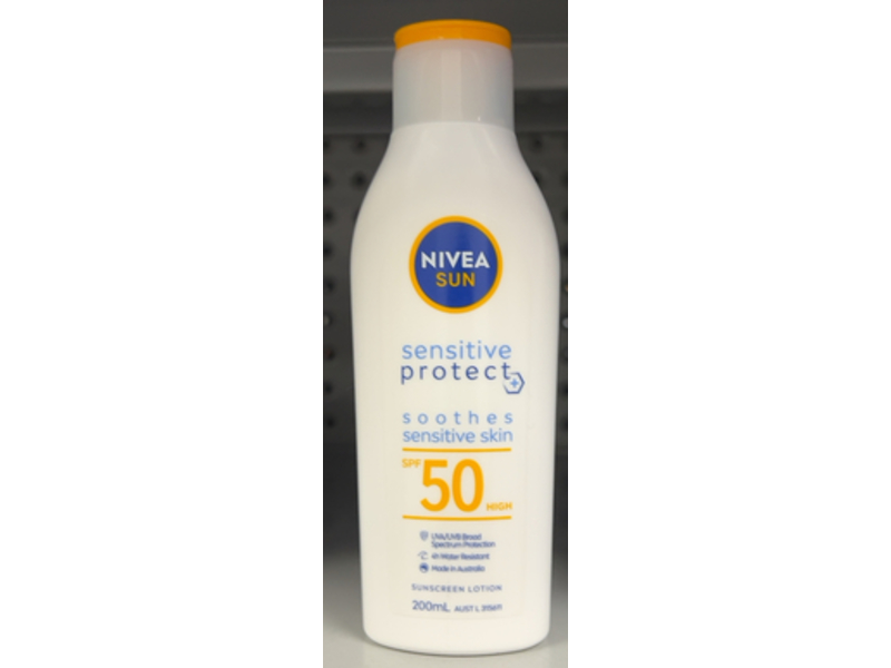 Nivea Soothes Sentive Skin Sunscreen Lotion, SPF 50, 200 mL