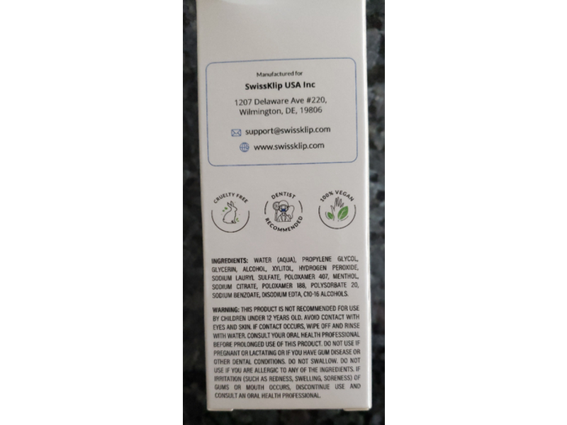 Swissklip Shine Foam Teeth Whitening Foam, Mint, 1.69 fl oz/50 mL