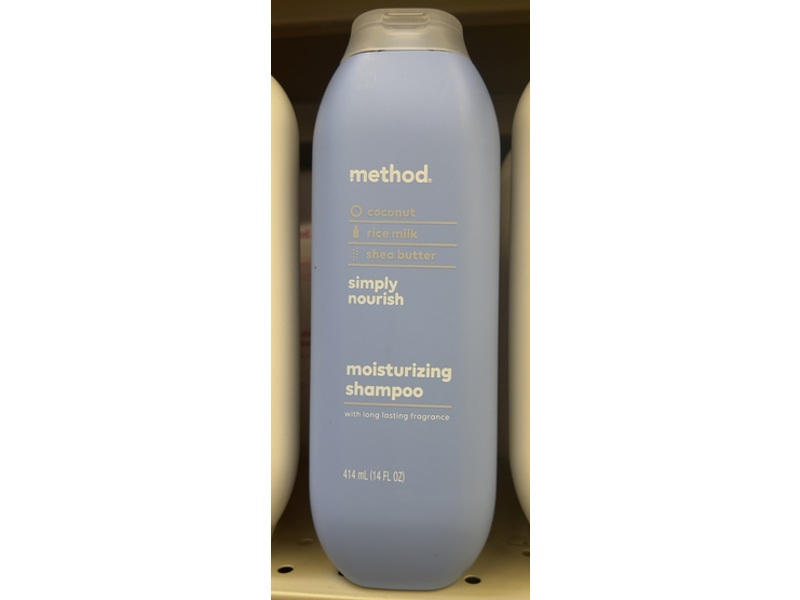 Method Simply Nourish Moisturizing Shampoo, Coconut, Rice Milk & Shea Butter, 14 fl oz/414 mL
