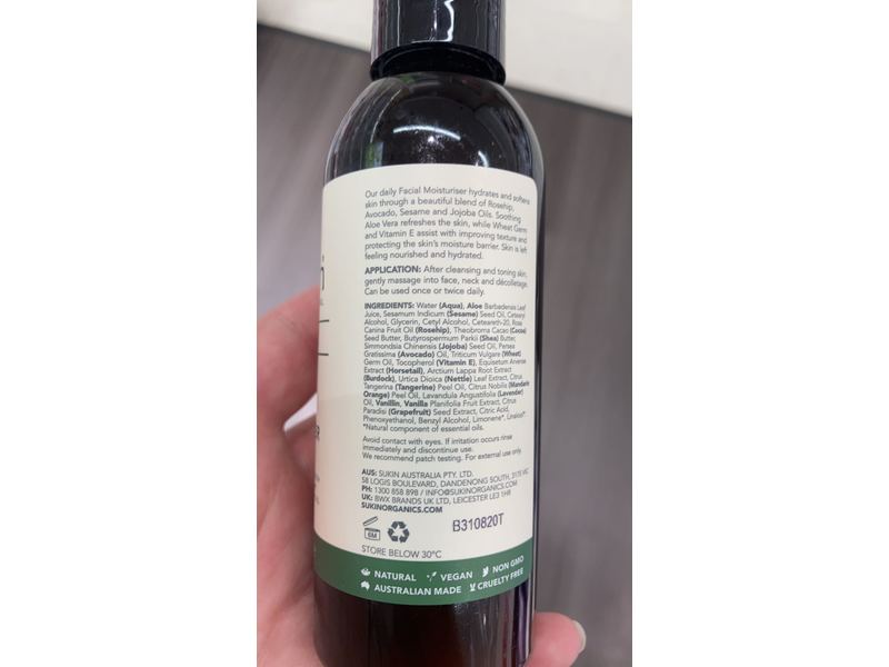 Sukin Signature Facial Moisturiser, 4.23 fl oz / 125 mL