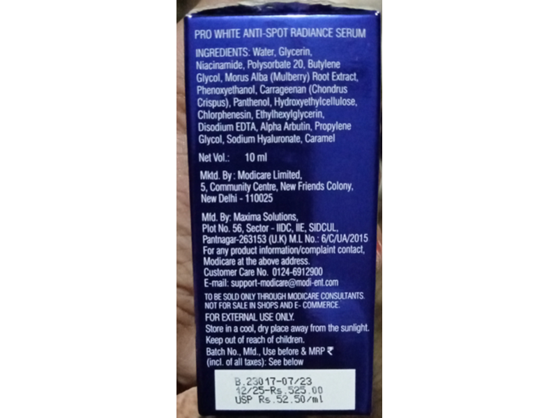 Urban Color Pro White Anti-Spot Radiance Serum, 0.34 fl oz/10 mL