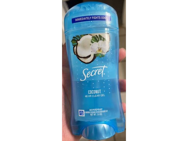 Secret 48H Clear Gel Antiperspirant, Coconut, 2.6 oz
