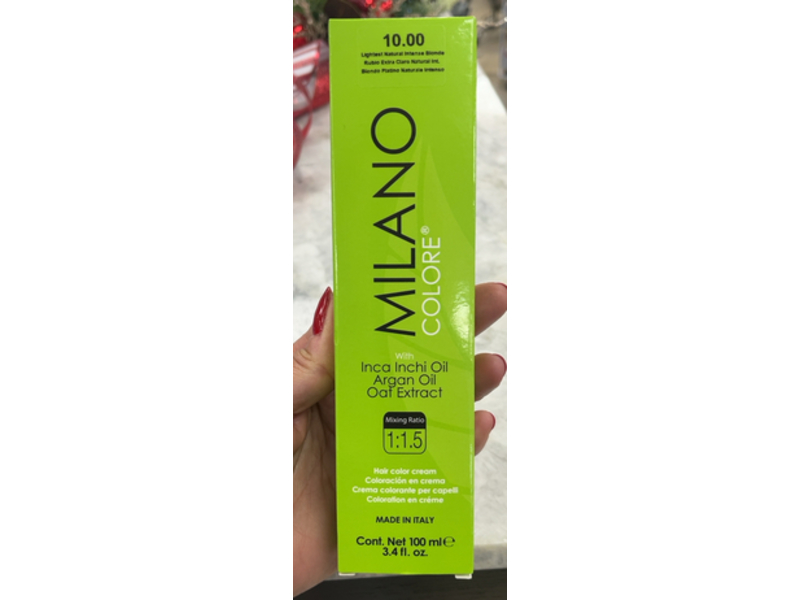 Milano Colore Hair Color Cream, 10.0 Lightest Natural Blonde, 3.4 fl oz/100 mL