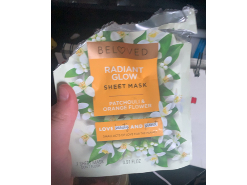Love Beauty And Planet Radiant Glow Sheet Mask, Patchouli & Orange Flower, 0.91 fl oz