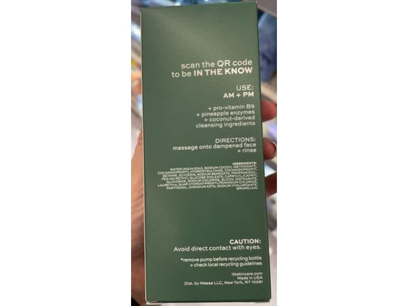 Itk Milk-To-Foam Gentle Cleanser, 5 fl oz/150 mL