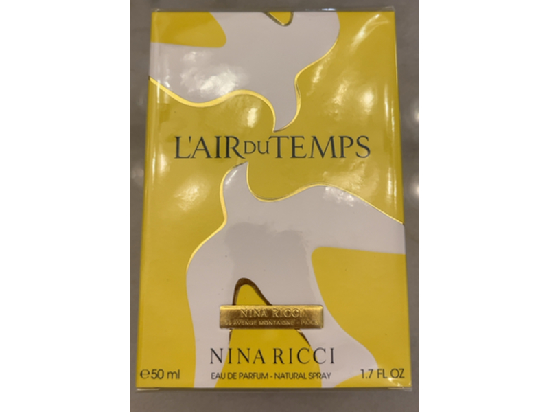 Nina Ricci Eau De Parfum Natural Spray, L'air Du Temps, 1.7 fl oz/50 mL