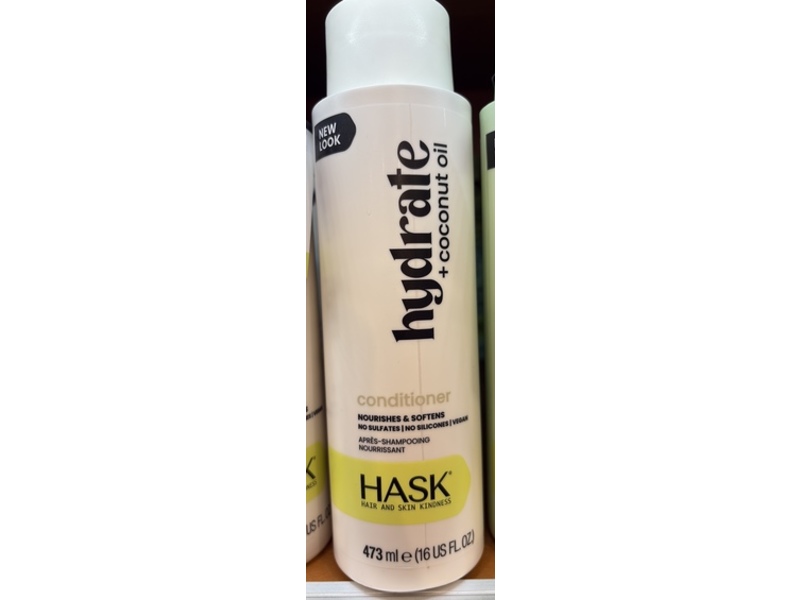 Hask Hydrate Conditioner, Coconut Oil, 16 fl oz/473 mL