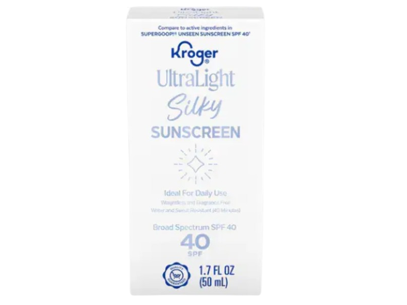 Kroger Ultralight Silky Sunscreen, SPF 40, 1.7 fl oz/50 mL