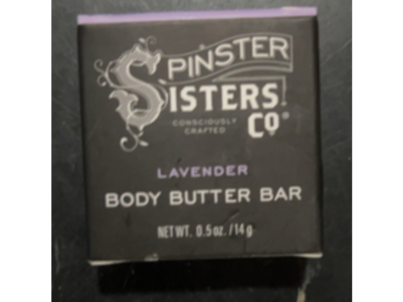 Spinster Sisters Body Butter Bar, Lavender, 0.5 oz/14 g