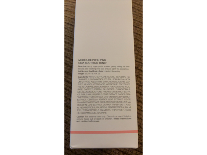 Medicube PDRN Pink Cica Soothing Toner, 8.45 fl oz/250 mL