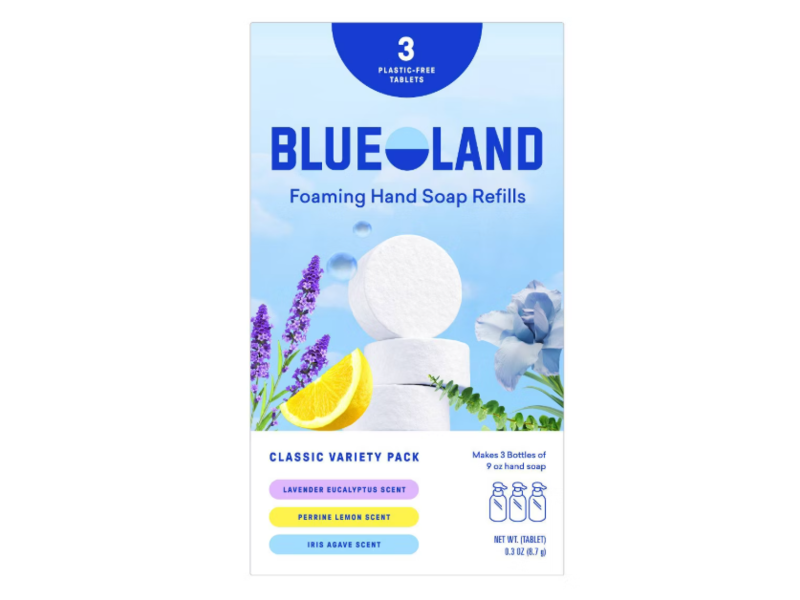 Blue Land Foaming Hand Soap Refills, Classic Variety, 0.9 oz/26 g, Pack Of 3