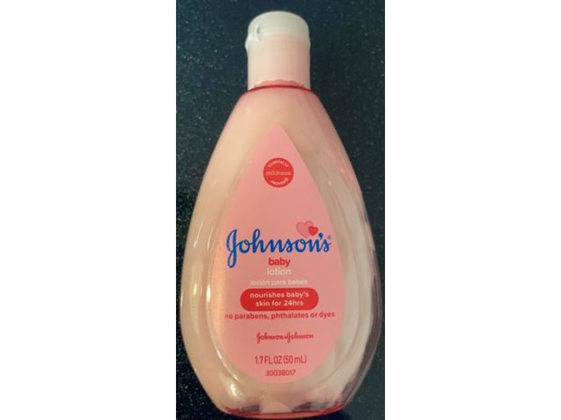 JOHNSON'S Moisturizing Baby Lotion, Coconut Oil, Hypoallergenic, 1.7 oz/50 mL