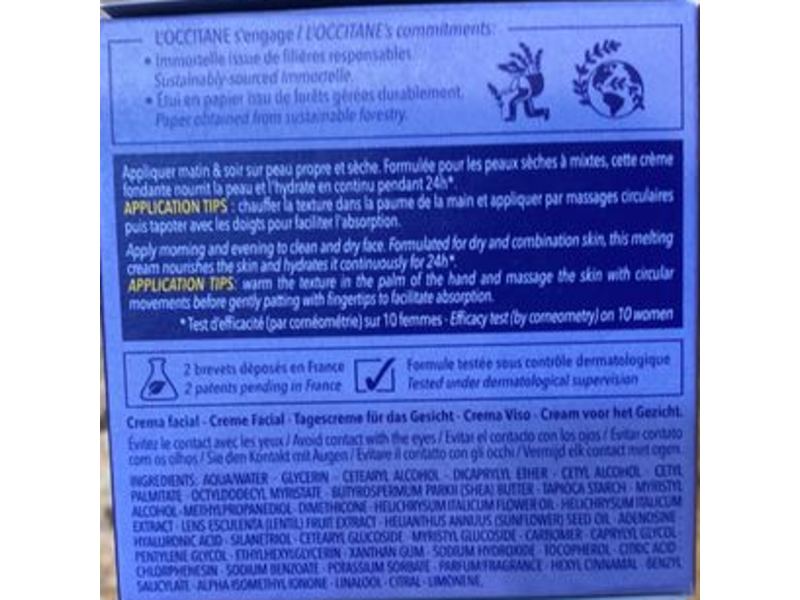 L'Occitane En Provence Immortelle Precious Cream, 1.7 oz/50 mL