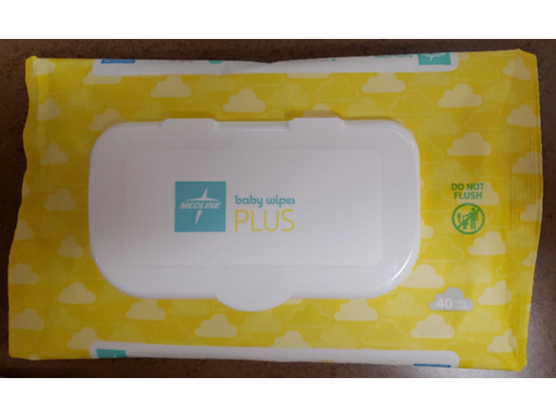 Medline Baby Wipes, 40 Count