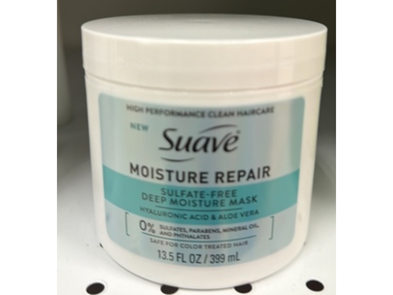 Suave Deep Moisture Mask, Hyaluronic Acid & Aloe Vera, 13.5 fl oz/399 mL, Pack Of 4