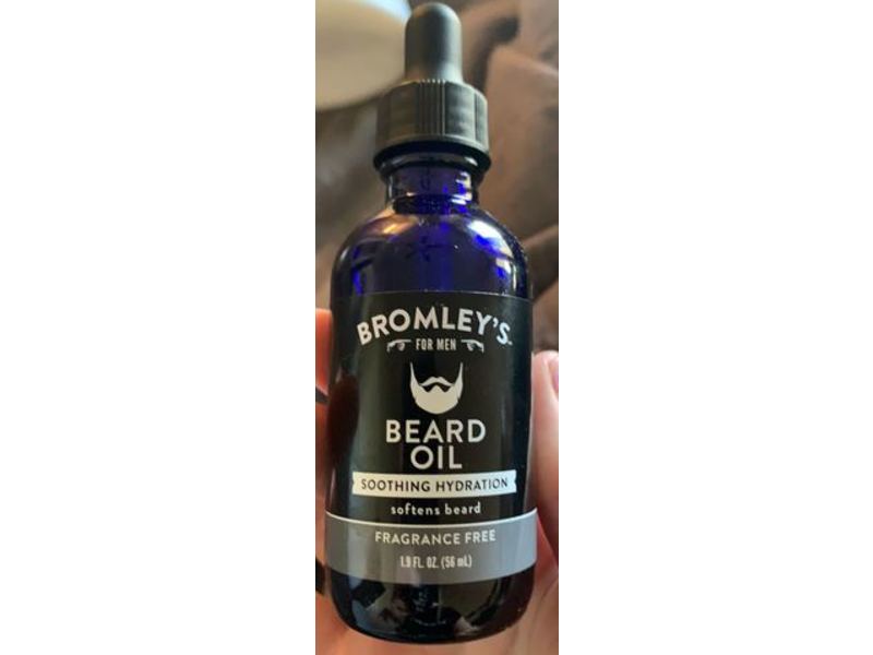 Bromley's For Men Soothing Hydration Beard Oil, Fragrance Free, 1.9 fl oz/56 mL