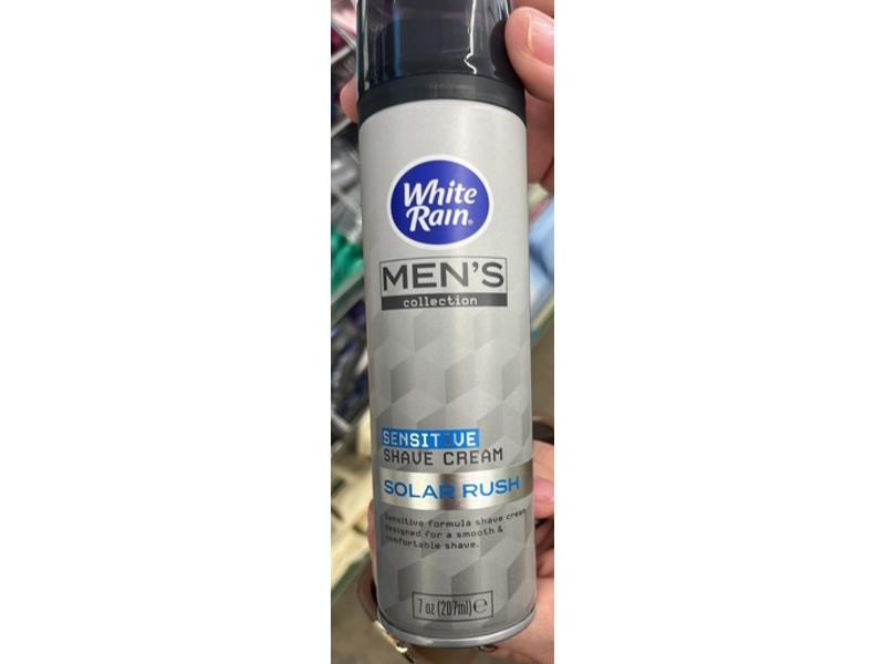 White Rain Men's Collection Sensitive Shave Cream, Solar Rush, 7 oz/207 mL